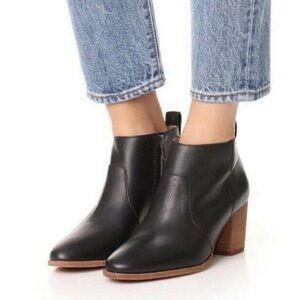 Madewell Size 6 The Brenner Genuine Leather Side Zip‎ Ankle Boot Bootie